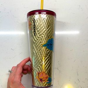 Plastic quilted roses venti Starbucks cup